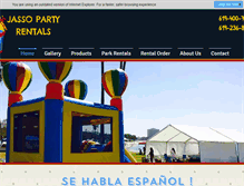 Tablet Screenshot of jassopartyrentals.com